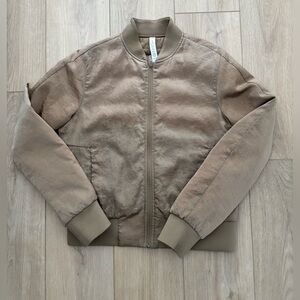 Lululemon Tan Bomber Jacket Size 6